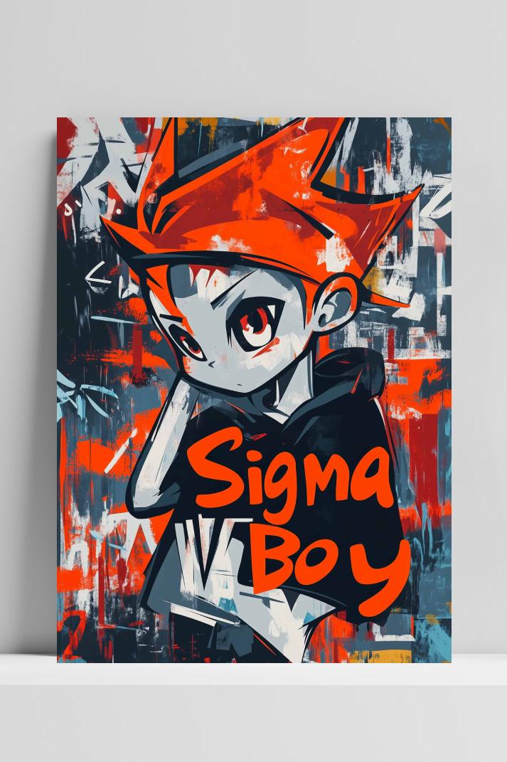 Sigma Boy op 3mm aluminium dibond