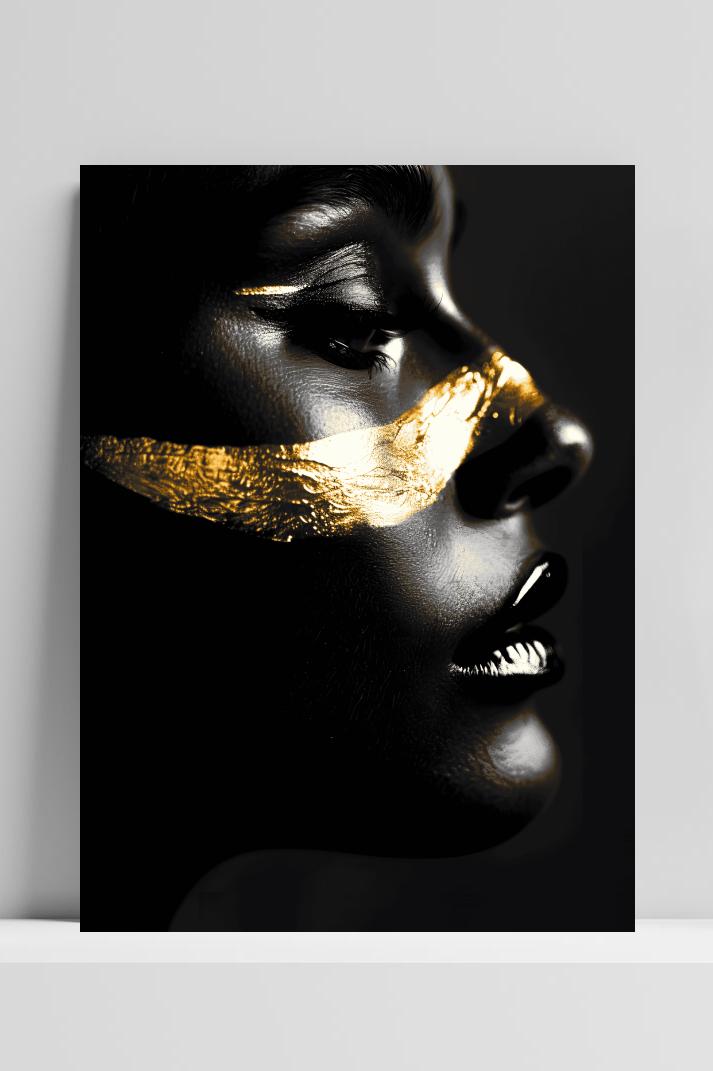 Gouden Gezicht op 3mm aluminium dibond