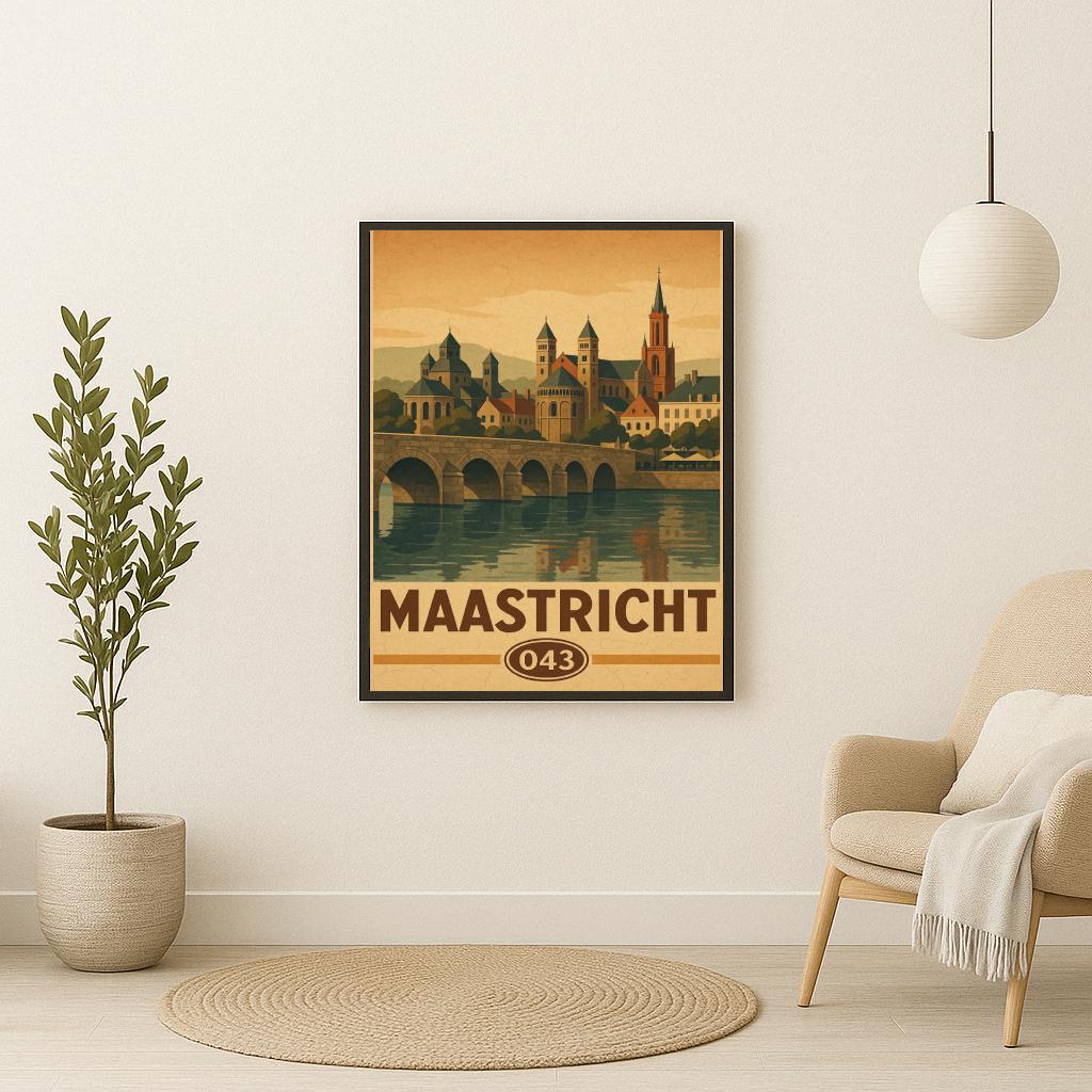 Maastricht Netherlands Vintage Text poster sfeerbeeld 2