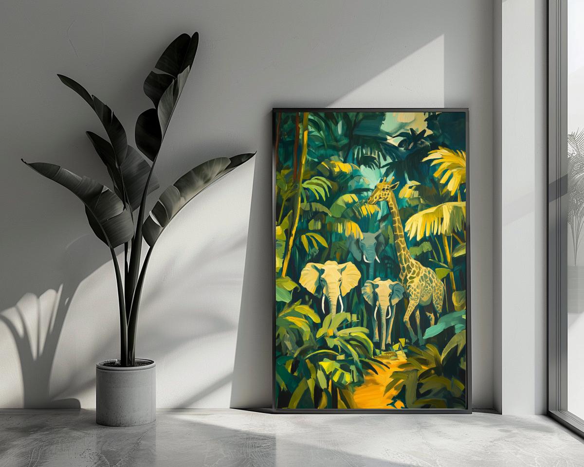 Jungle Safari Aquarel poster van 25 Artstreet
