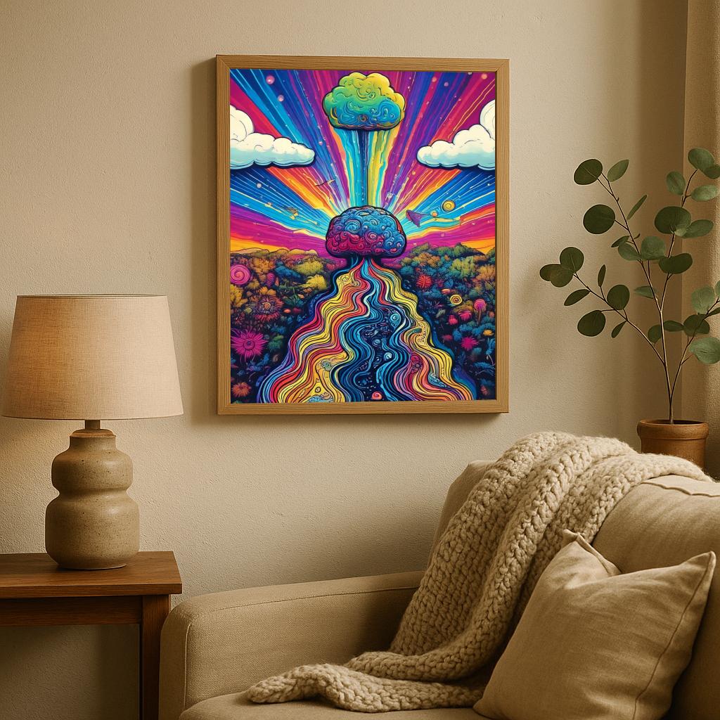 Psychedelic Brain Nature poster sfeerbeeld 1