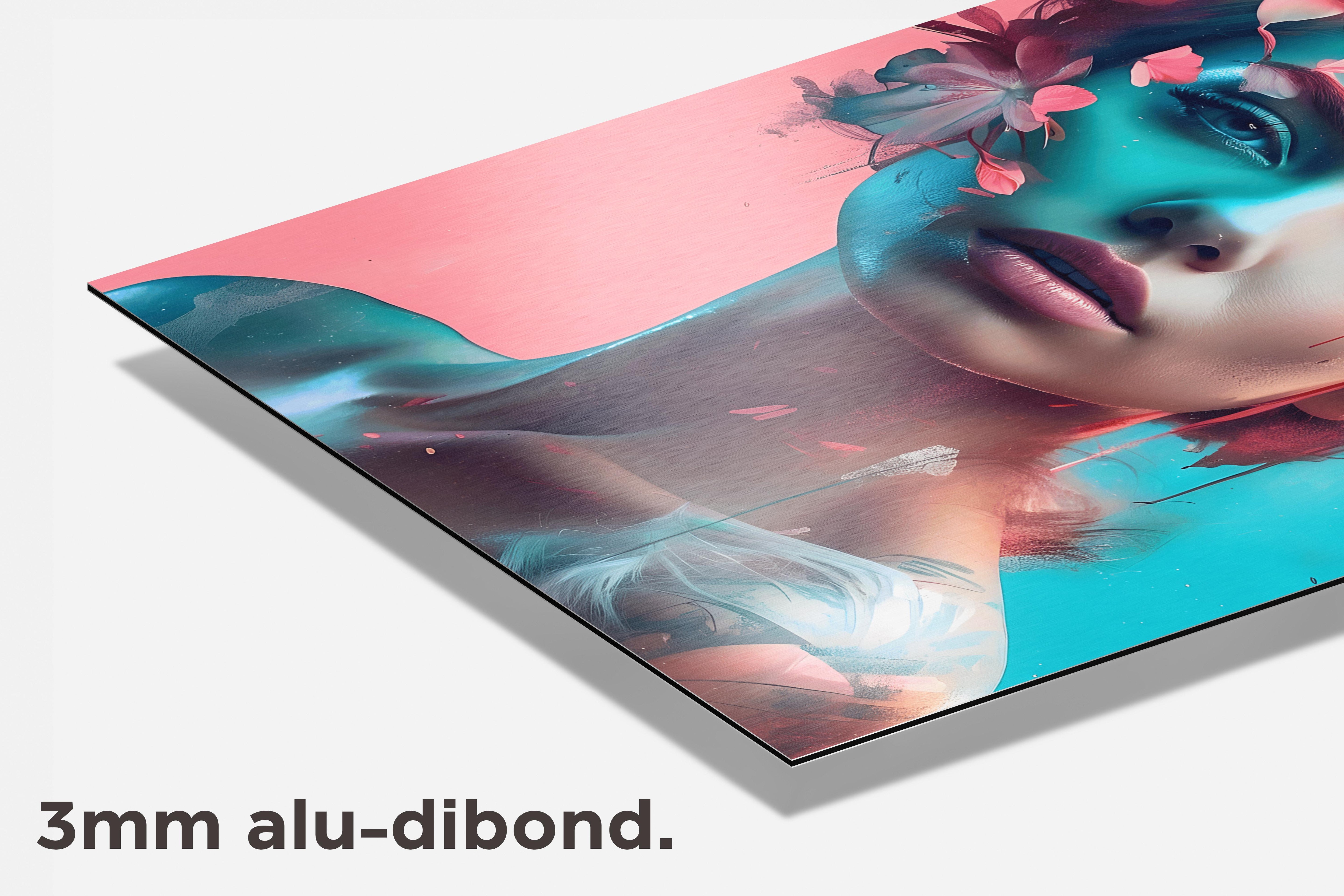 Vrouw Bloemen dibond detail