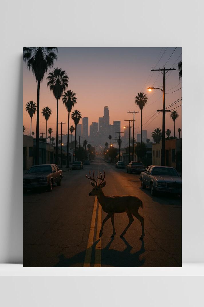 Deer Street Los Angeles Skyline im Interieur