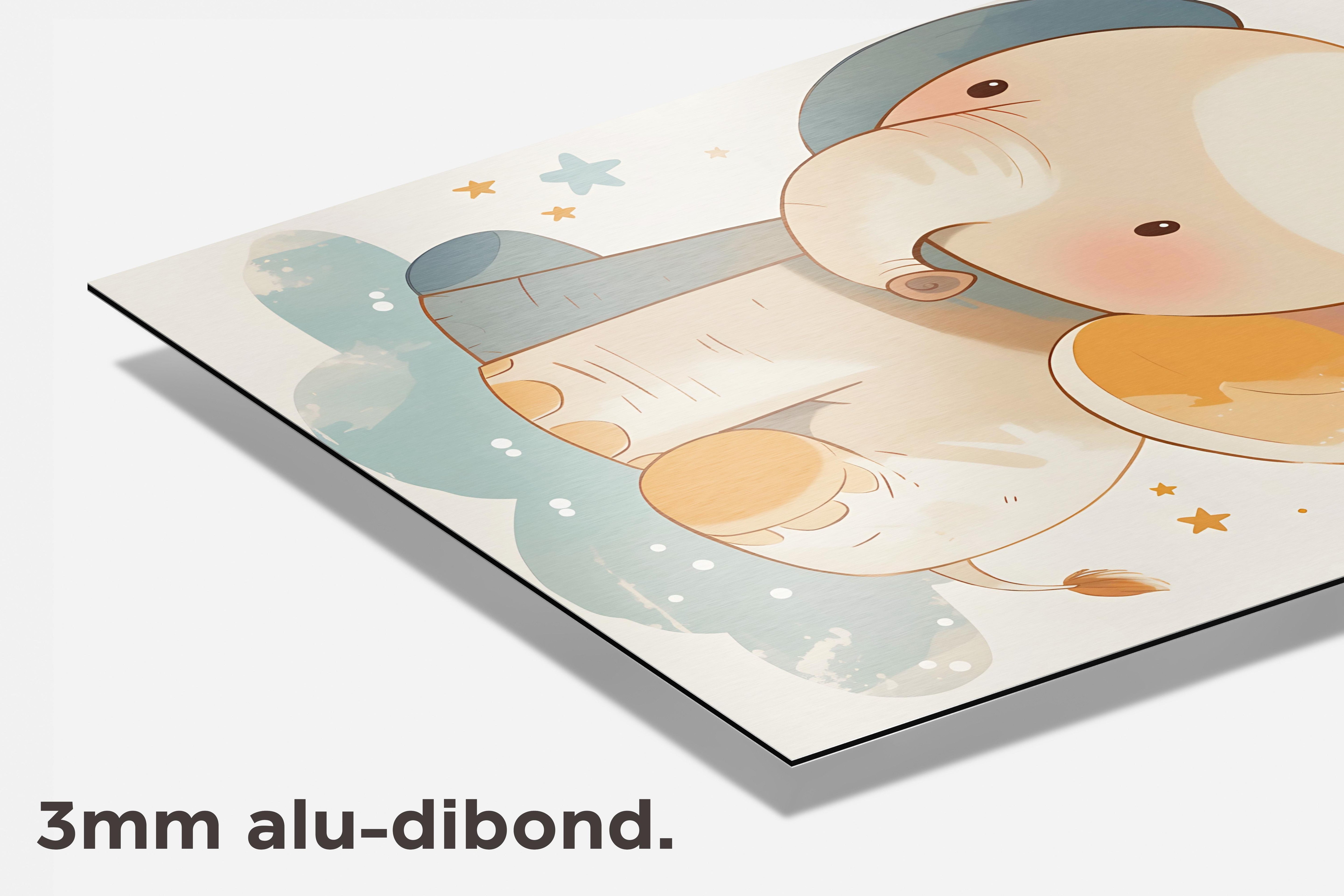 Schattige Olifant dibond detail