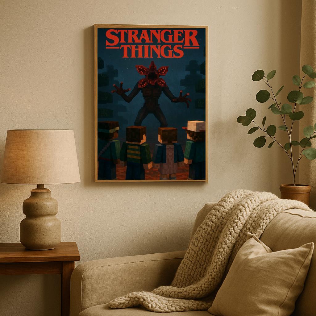 Stranger Things Pixel Text poster sfeerbeeld 2