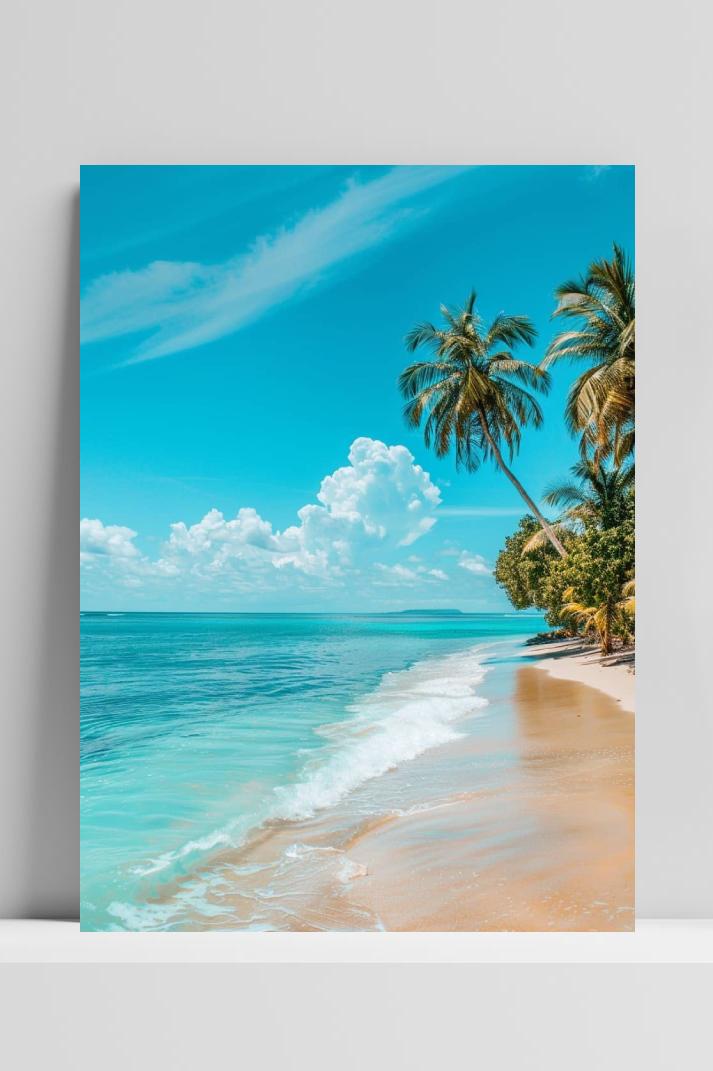 Tropisch Strand op 3mm aluminium dibond