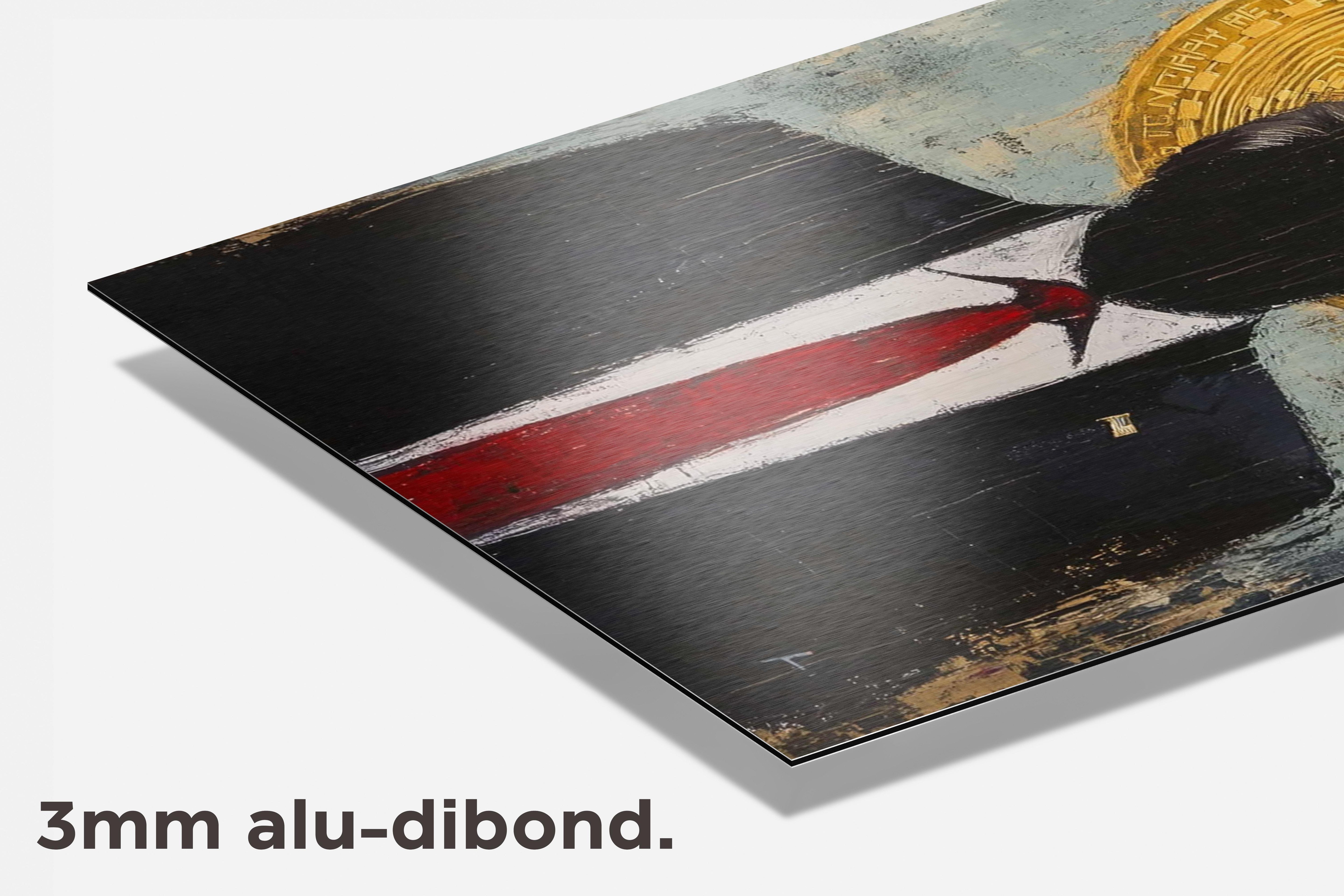 Crypto Donald Trump dibond detail