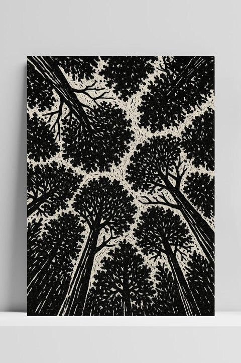 Trees Forest Art Zwart-Wit poster