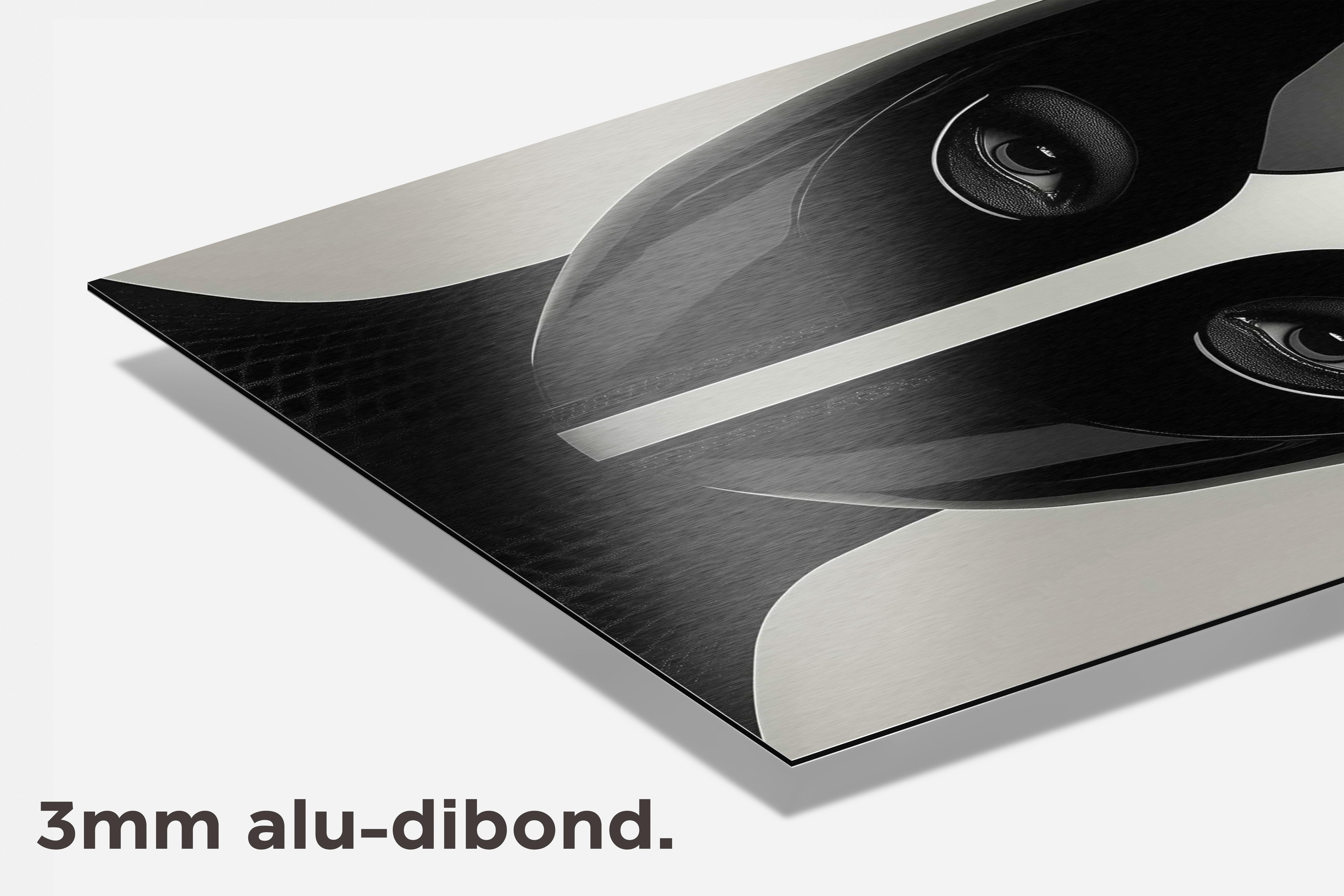 Futuristisch Masker dibond detail