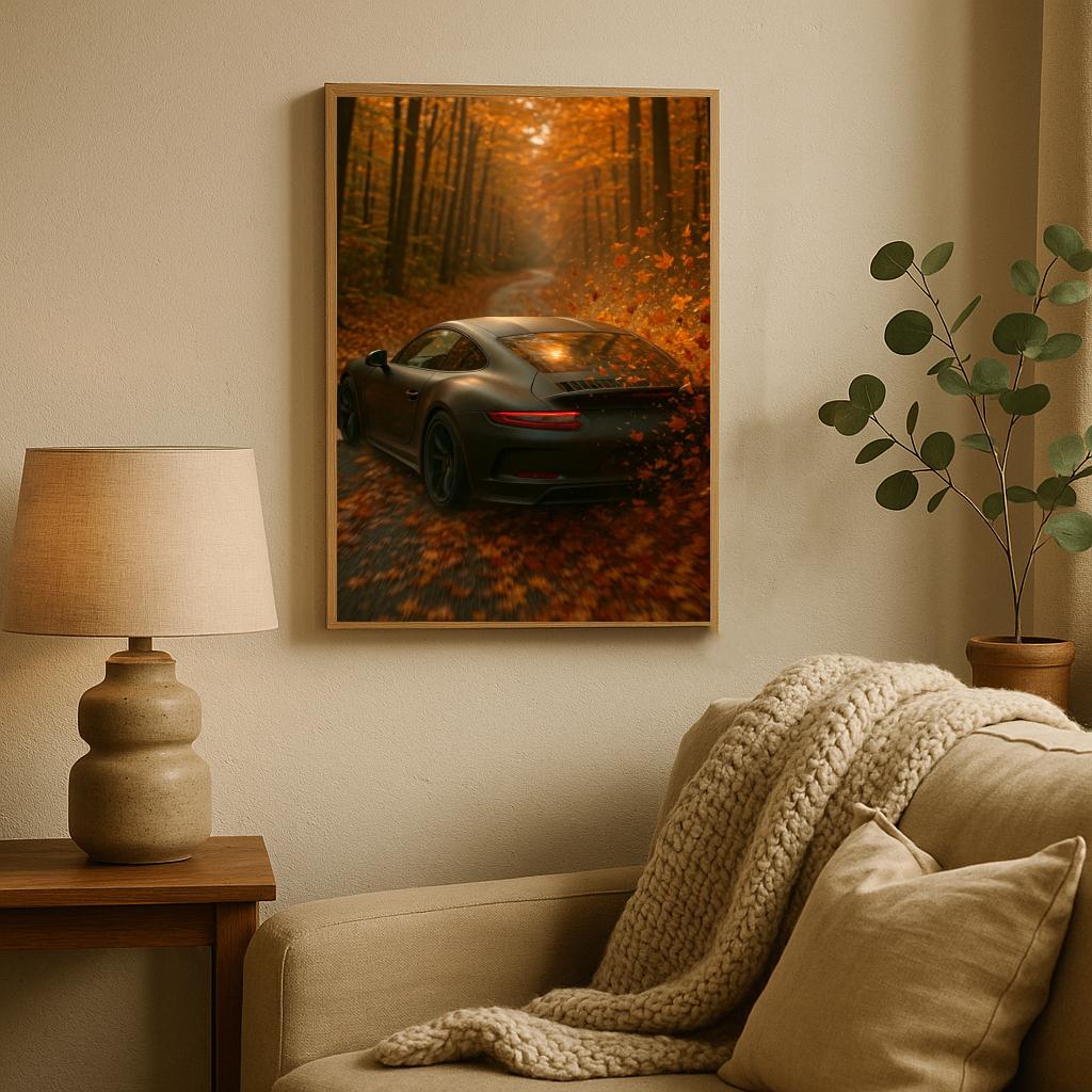 Sports Car Autumn poster sfeerbeeld 2