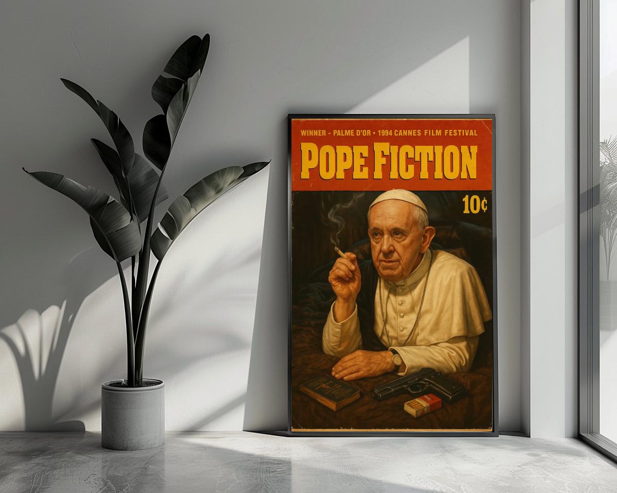 Pope Francis Cigarette poster van 25 Artstreet