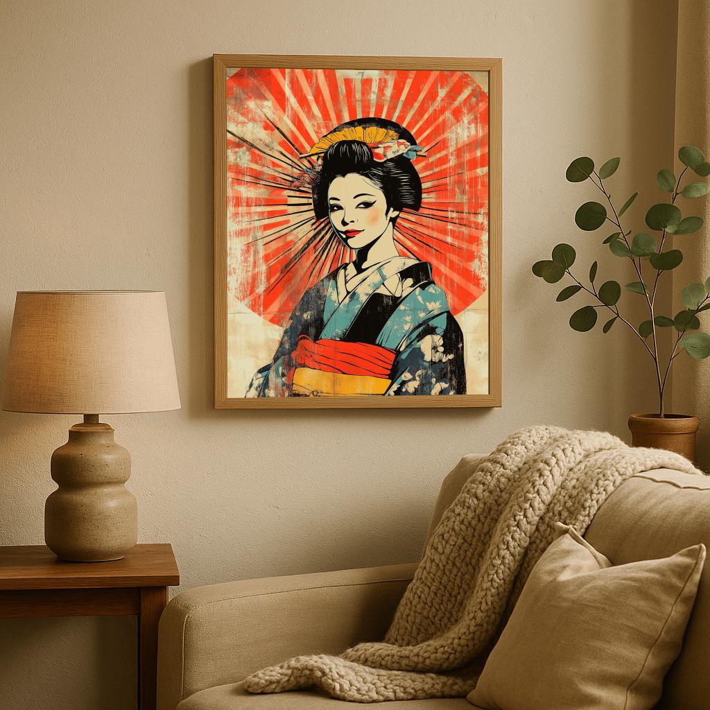 Geisha Vintage poster sfeerbeeld 2