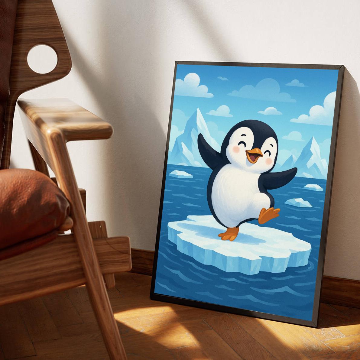 Penguin Iceberg Cartoon poster sfeerbeeld 3