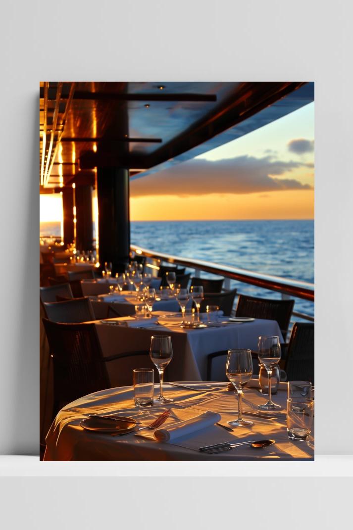Dineren op Cruise op 3mm aluminium dibond