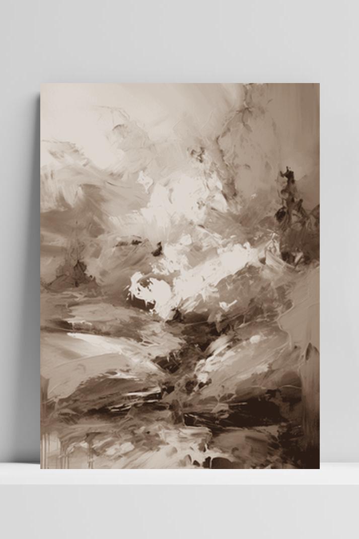 Abstract Beige op 3mm aluminium dibond