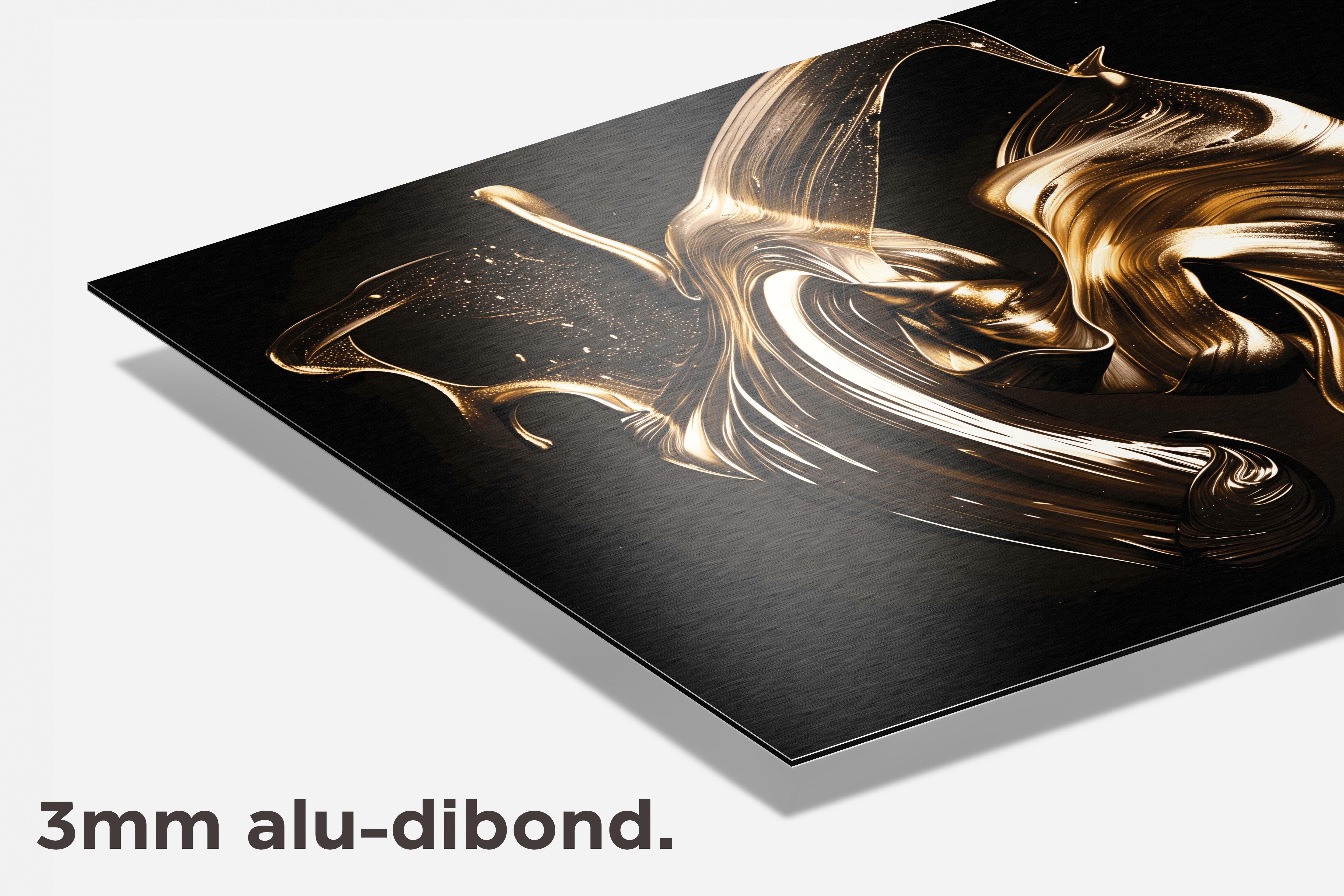 Gouden Werveling dibond detail