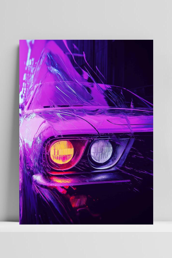Auto Splash op 3mm aluminium dibond