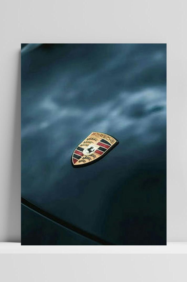 Porsche Logo op 3mm aluminium dibond