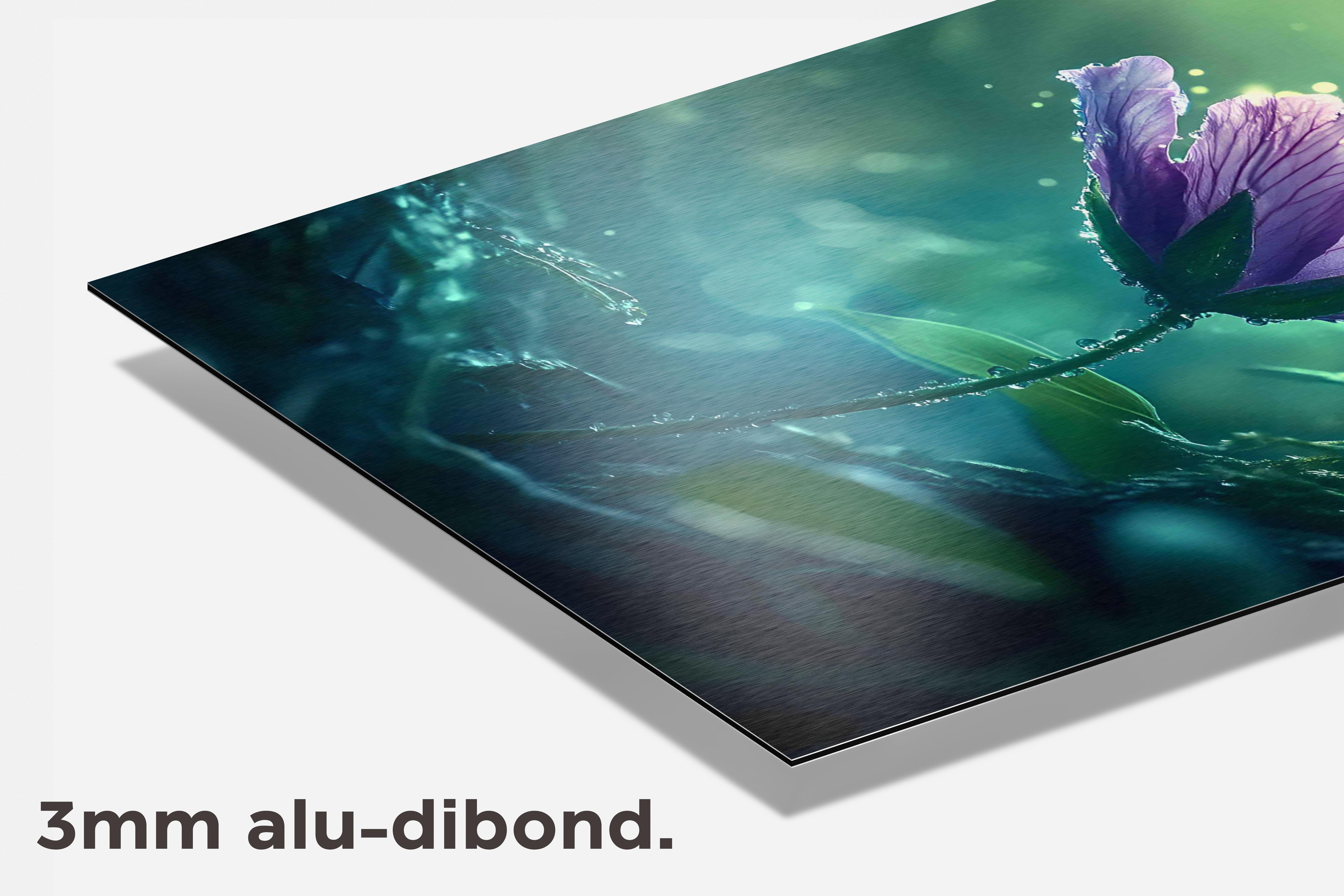 Paarse Bloem dibond detail
