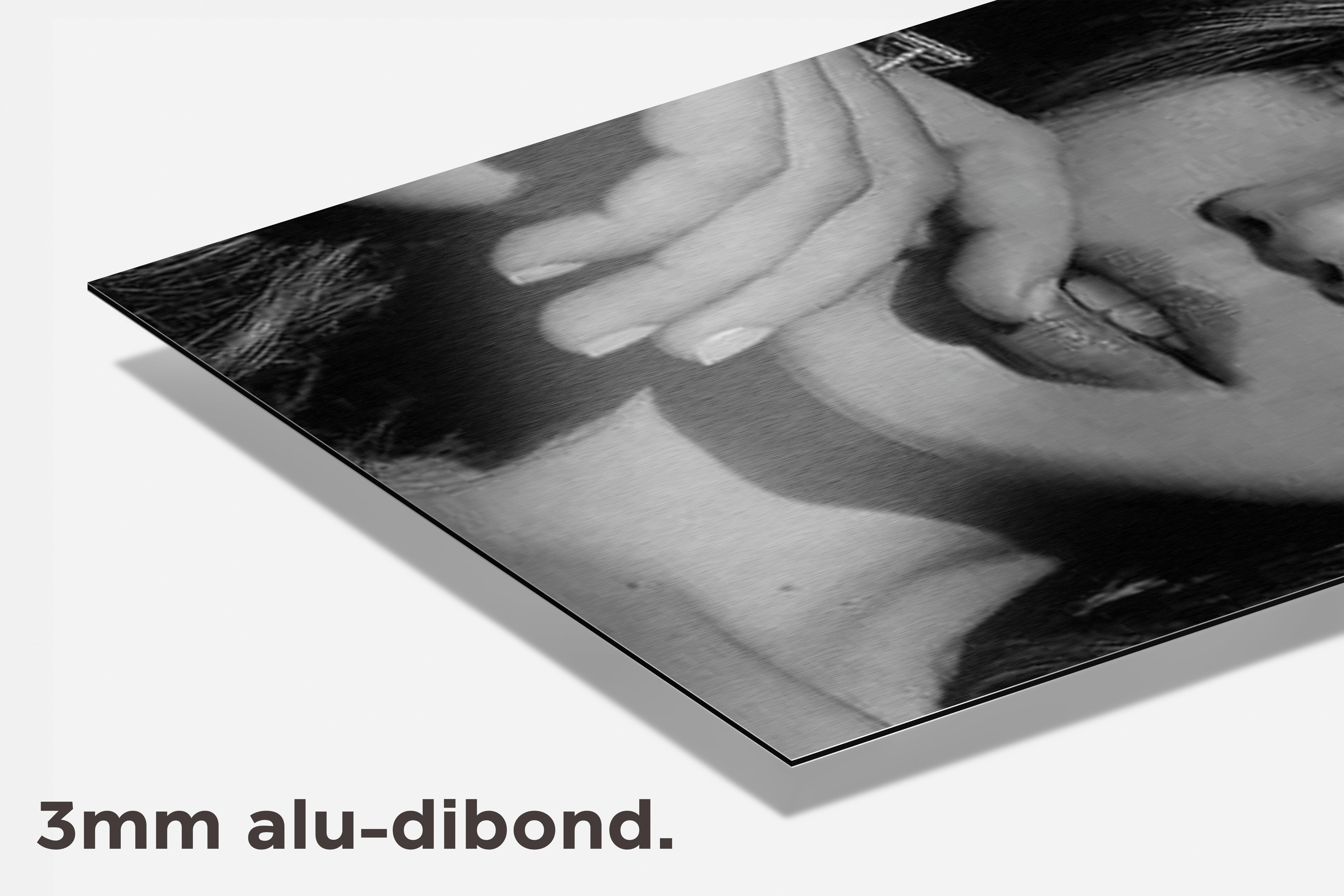 Ana de Armas Zwart Wit dibond detail