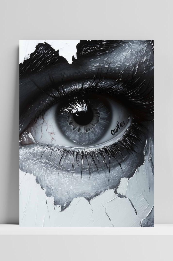 Ou t'es Oog op 3mm aluminium dibond