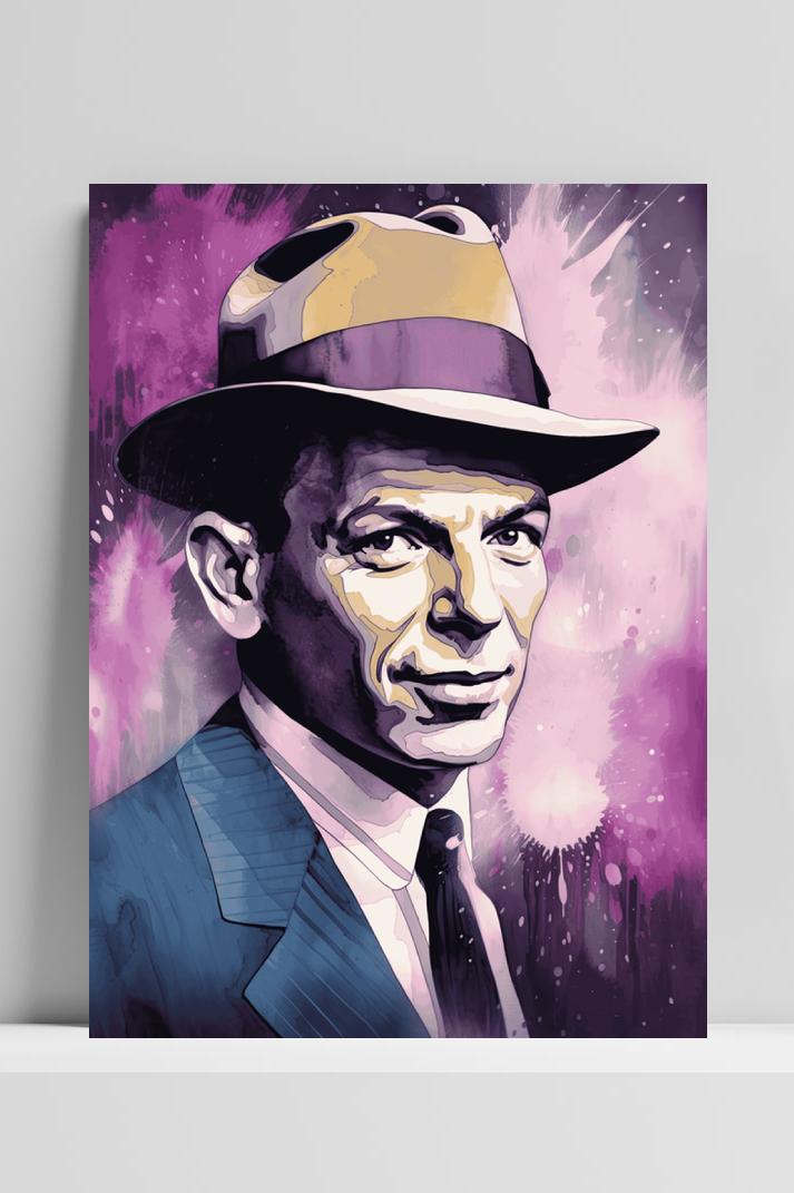 Frank Sinatra op 3mm aluminium dibond