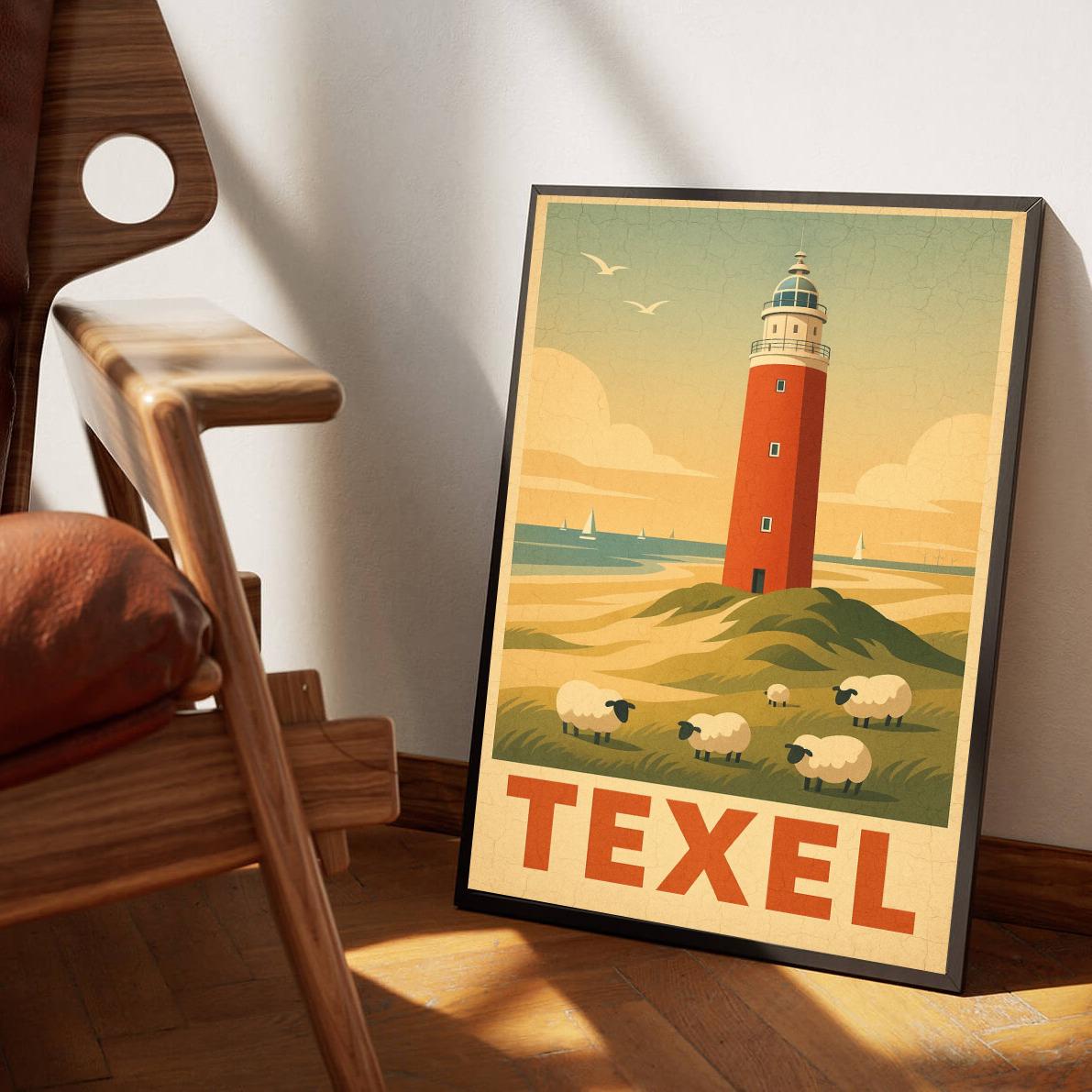 Texel Text Vintage poster sfeerbeeld 3