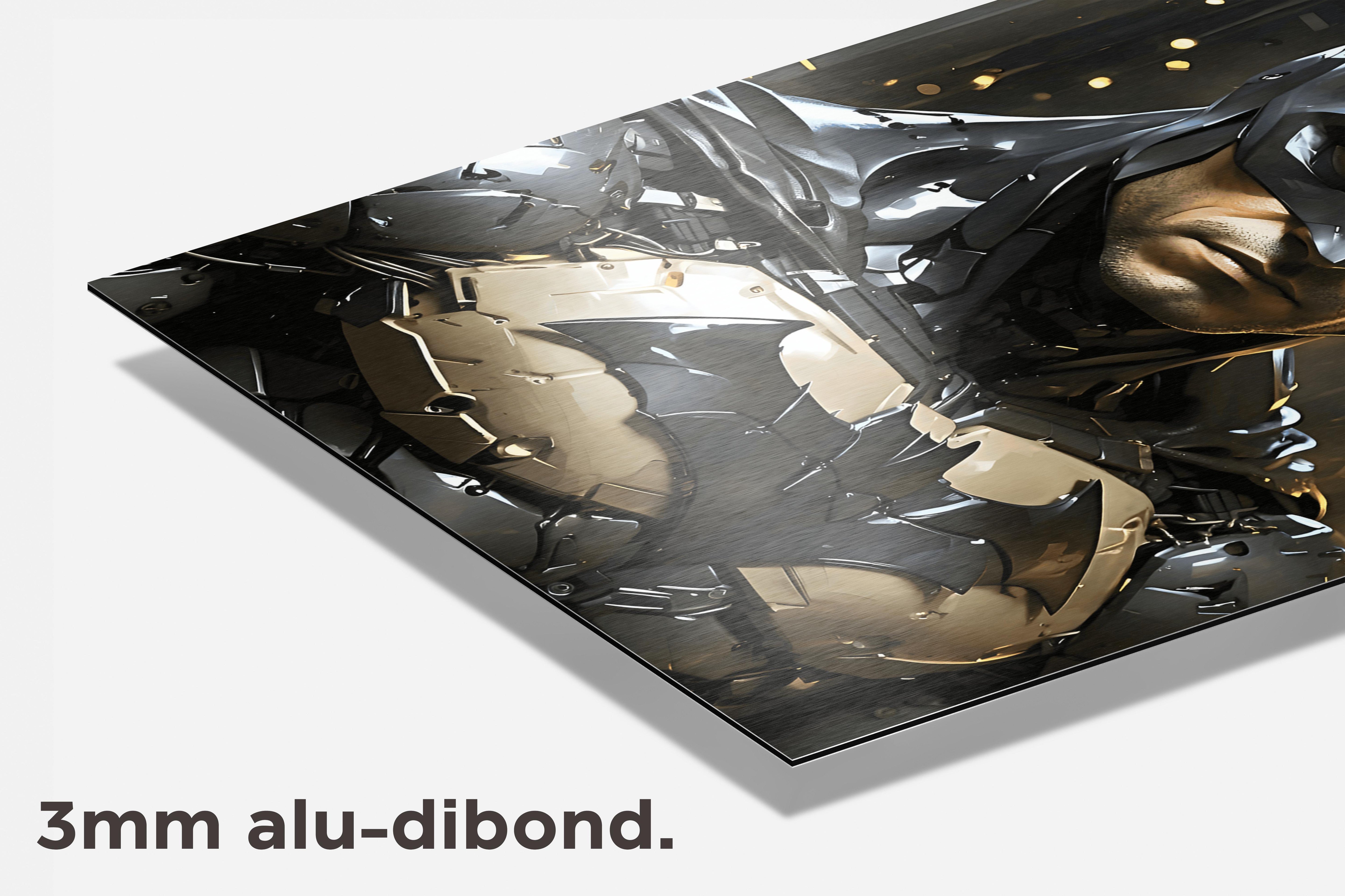 Batman Regen dibond detail