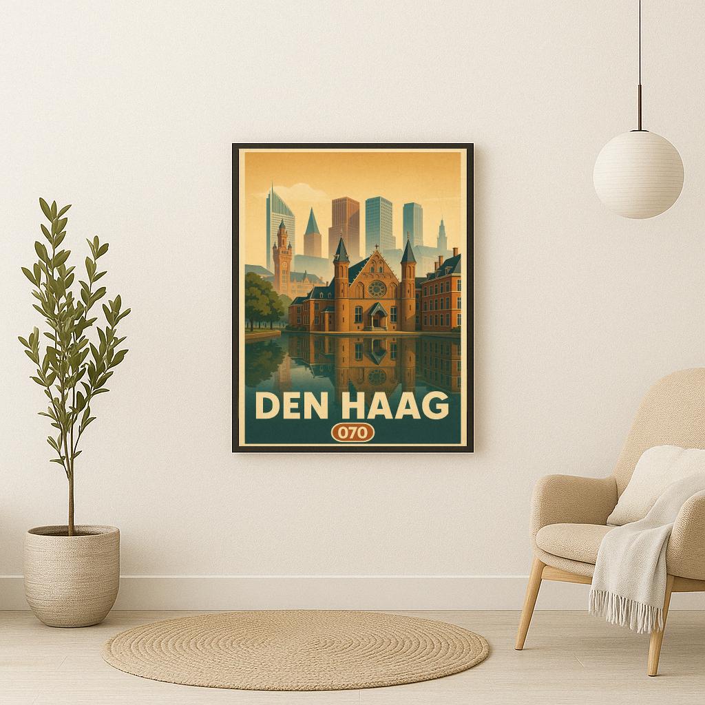 Den Haag Netherlands Vintage Text poster sfeerbeeld 2