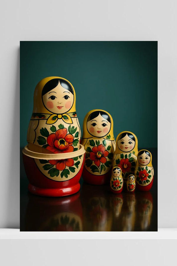 Matryoshka Dolls Traditional Toy Russian Craft poster
