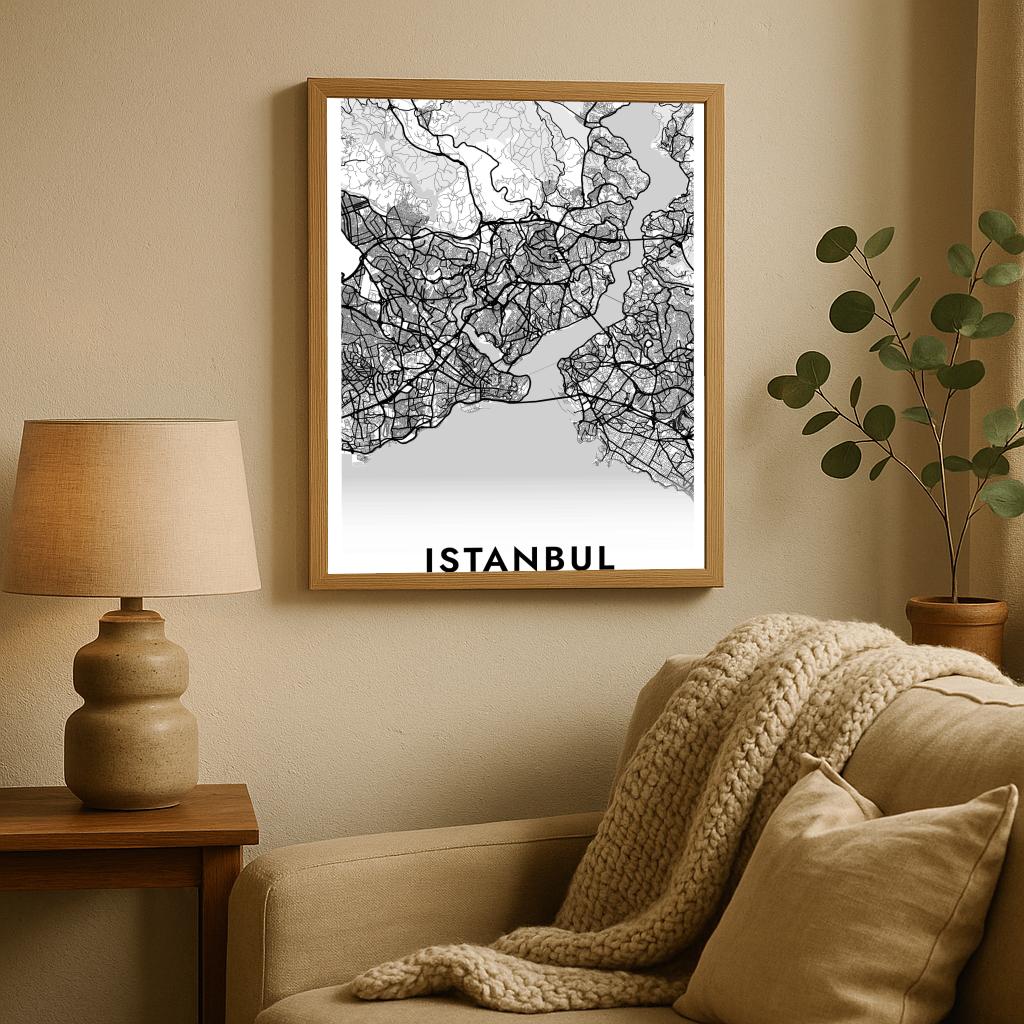 Istanbul Turkey White poster sfeerbeeld 2