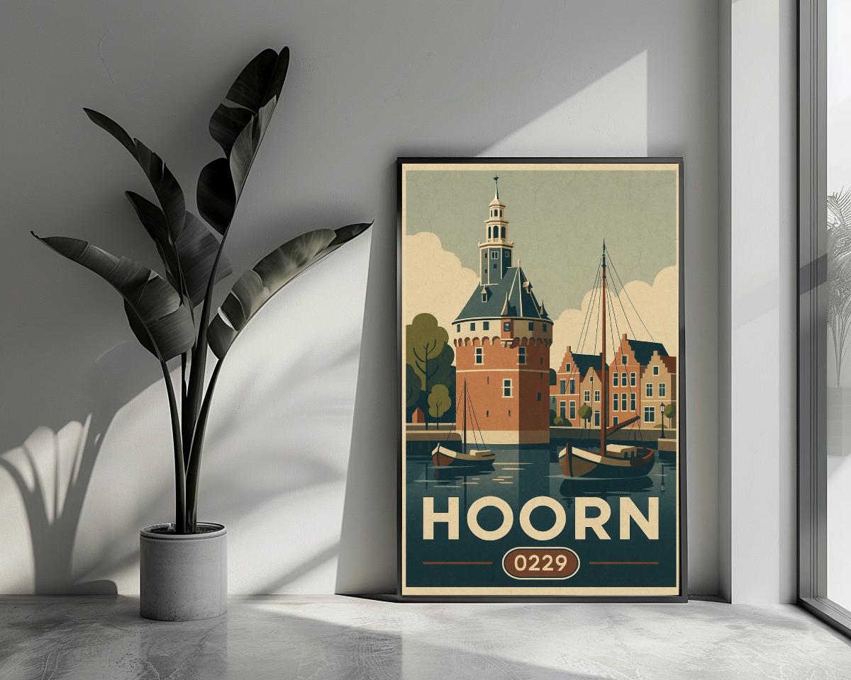 Hoorn Text Vintage poster van 25 Artstreet