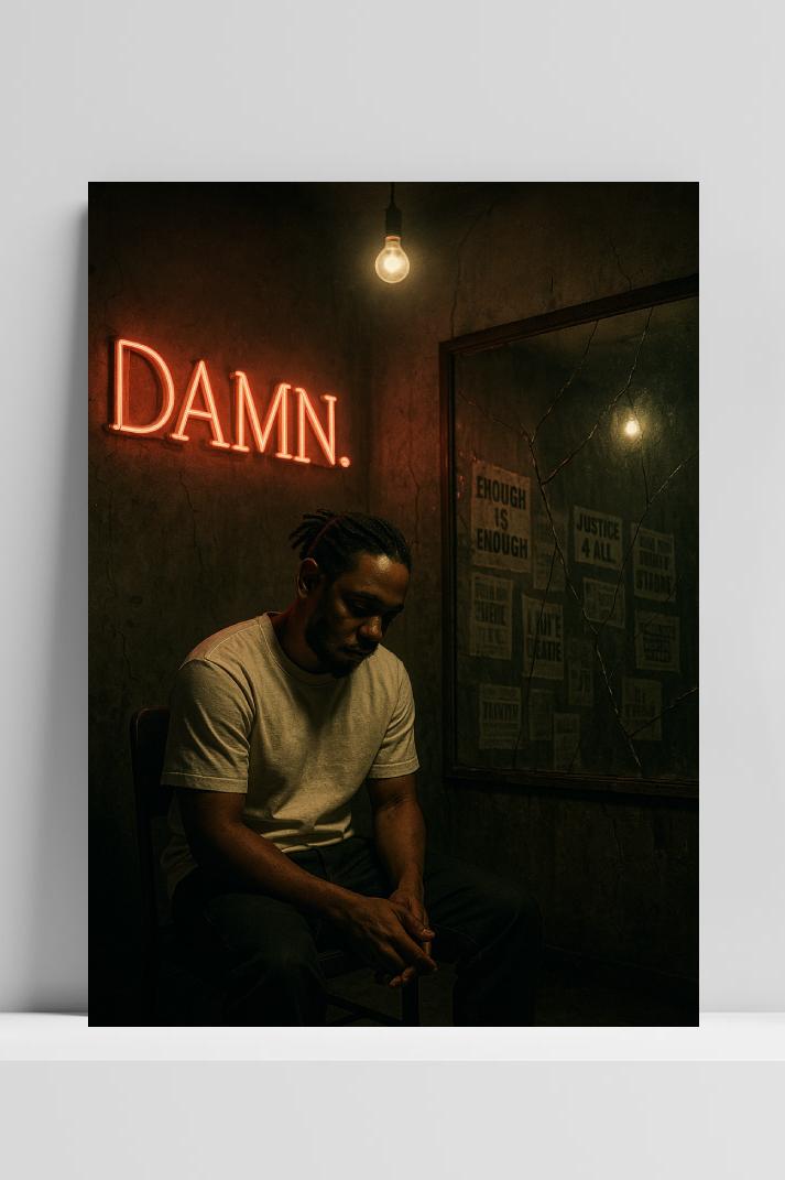 Kendrick Lamar Damn Text poster van 25 Artstreet