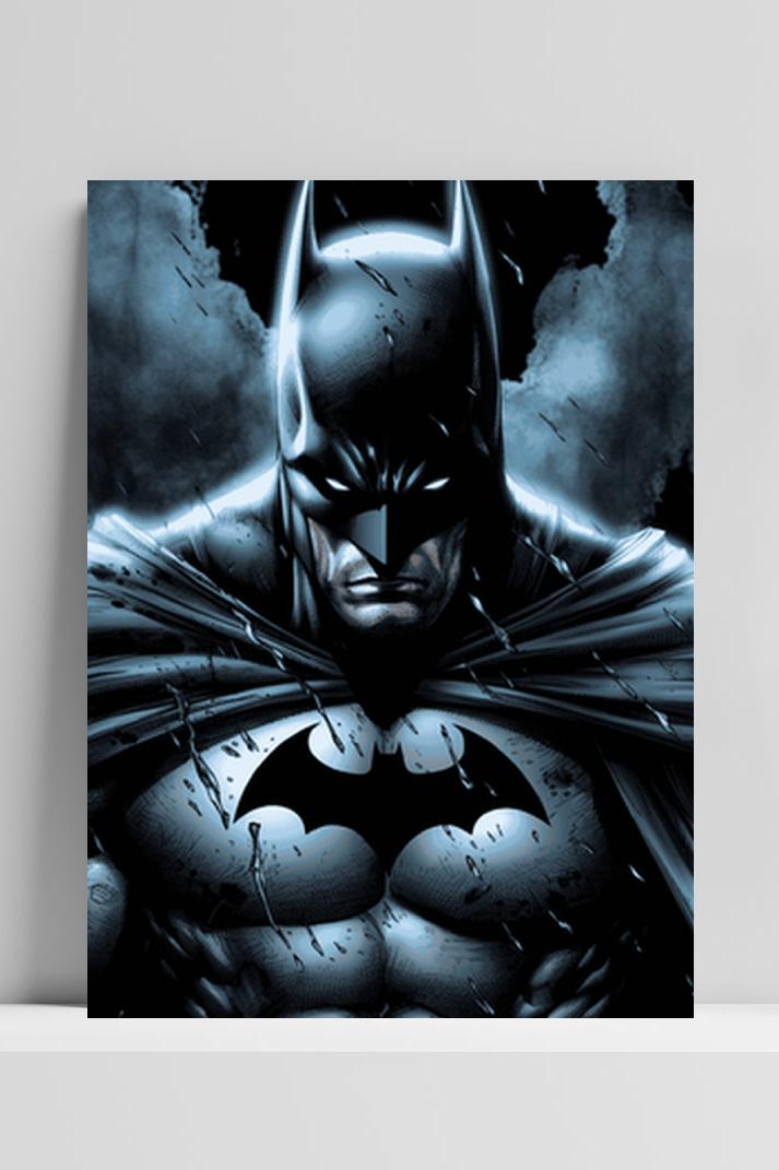 Batman cartoon op 3mm aluminium dibond