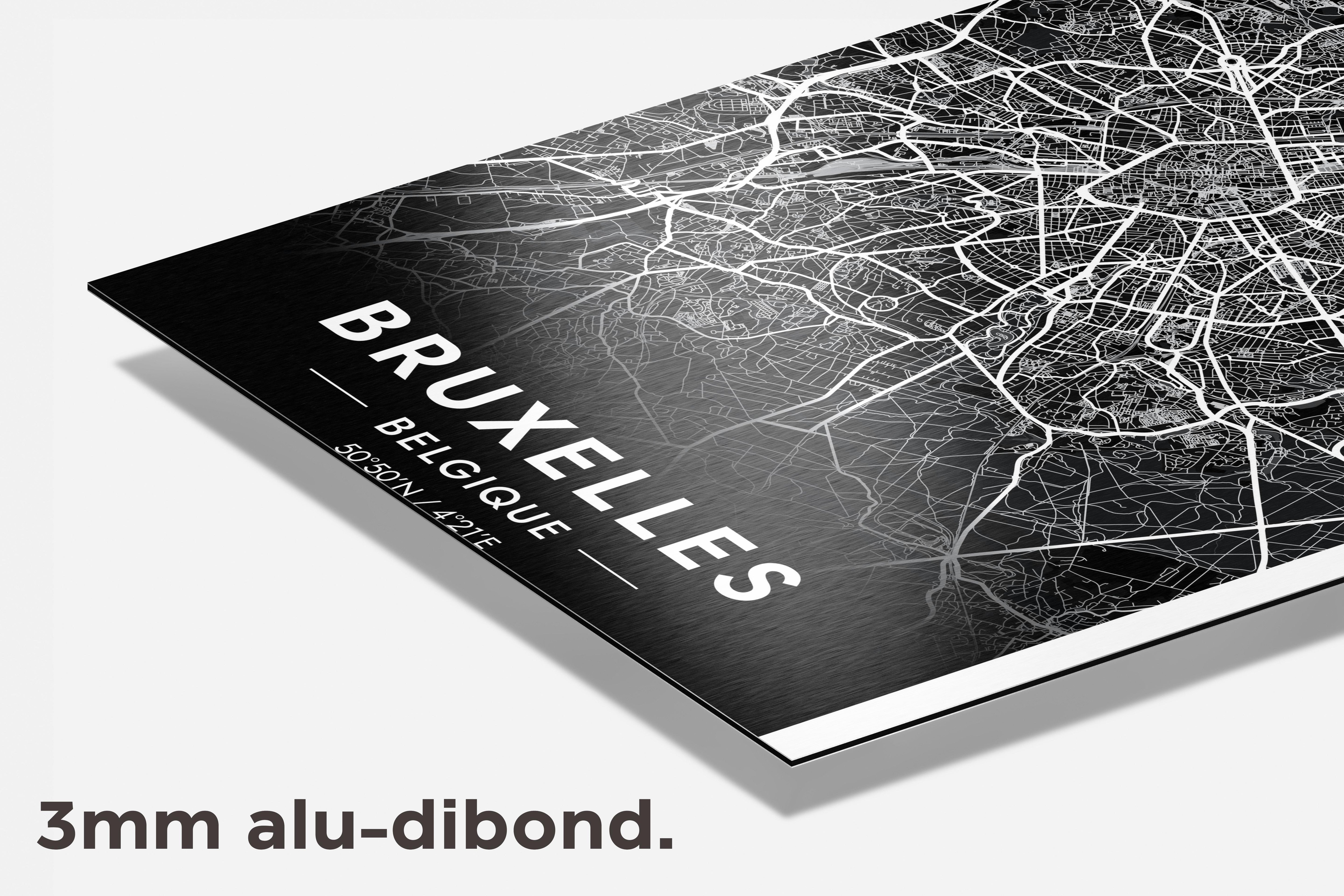 Brussel Map dibond detail