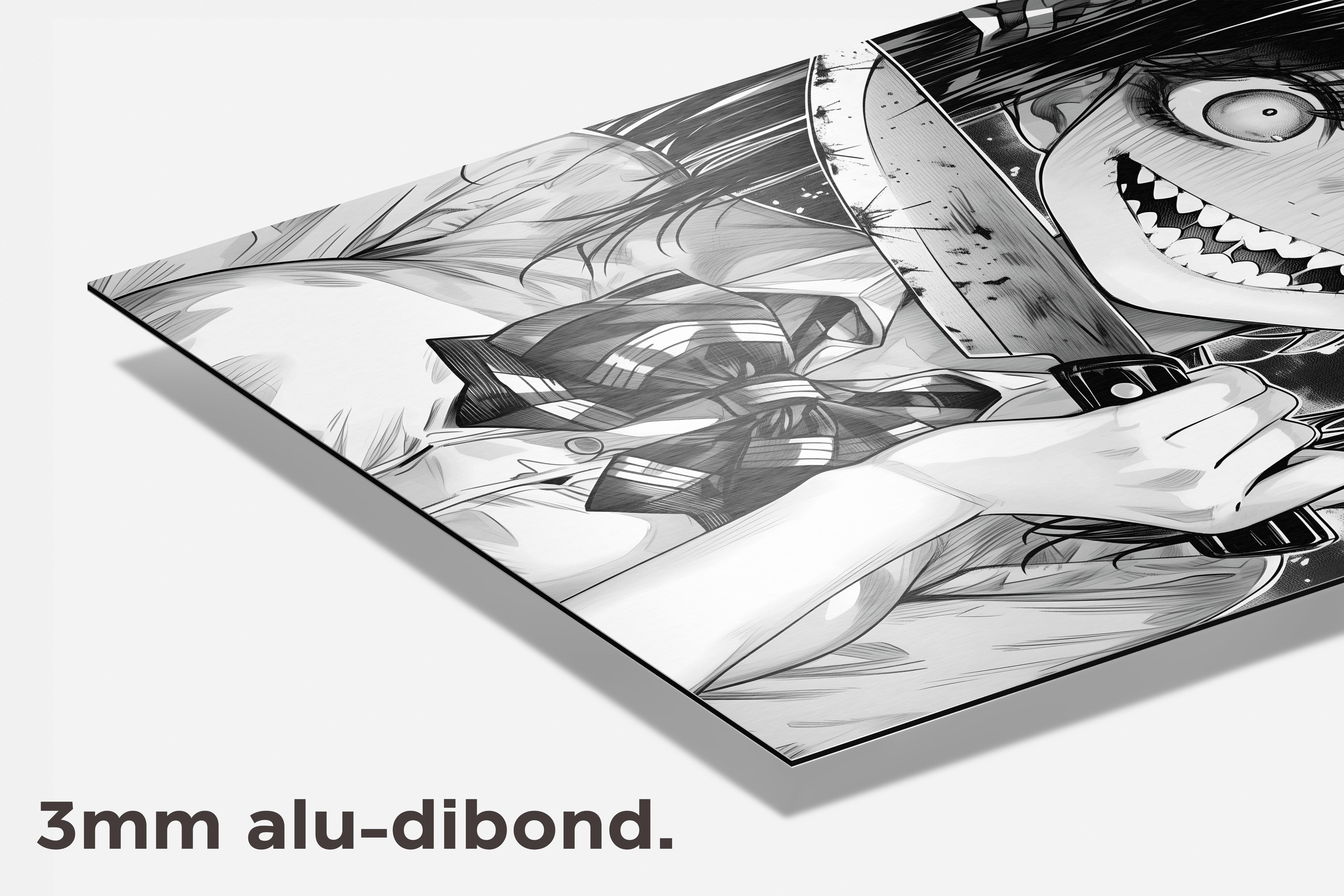 Psychomeisje dibond detail