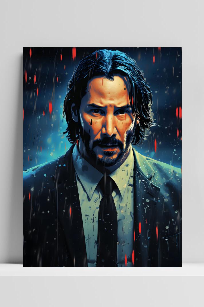 John Wick op 3mm aluminium dibond