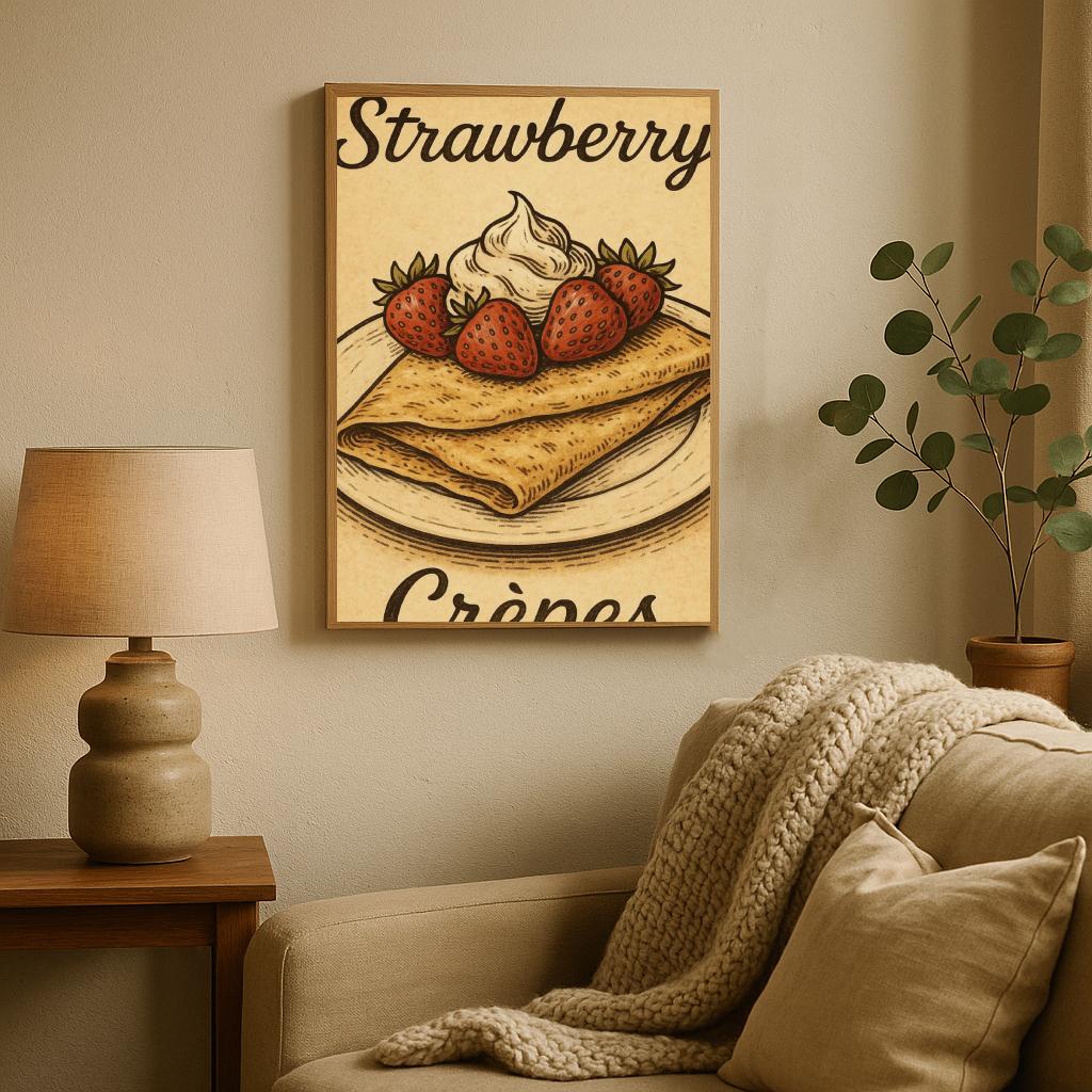 Strawberry Crepes Text poster sfeerbeeld 2
