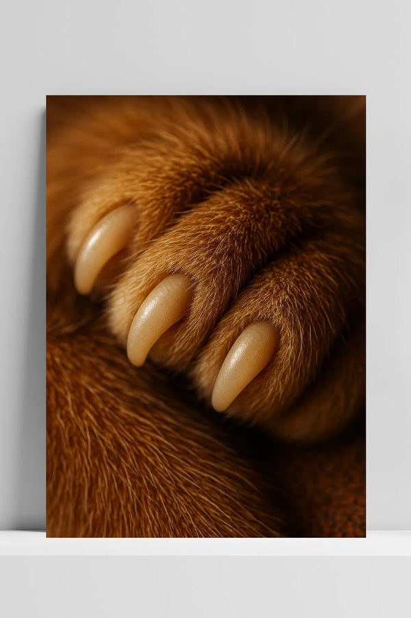 Paw Claws Close-up Fur Poster