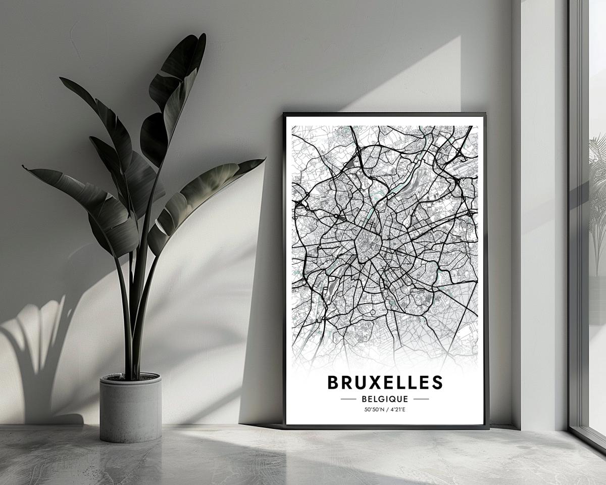 Brussel Blauw poster van 25 Artstreet
