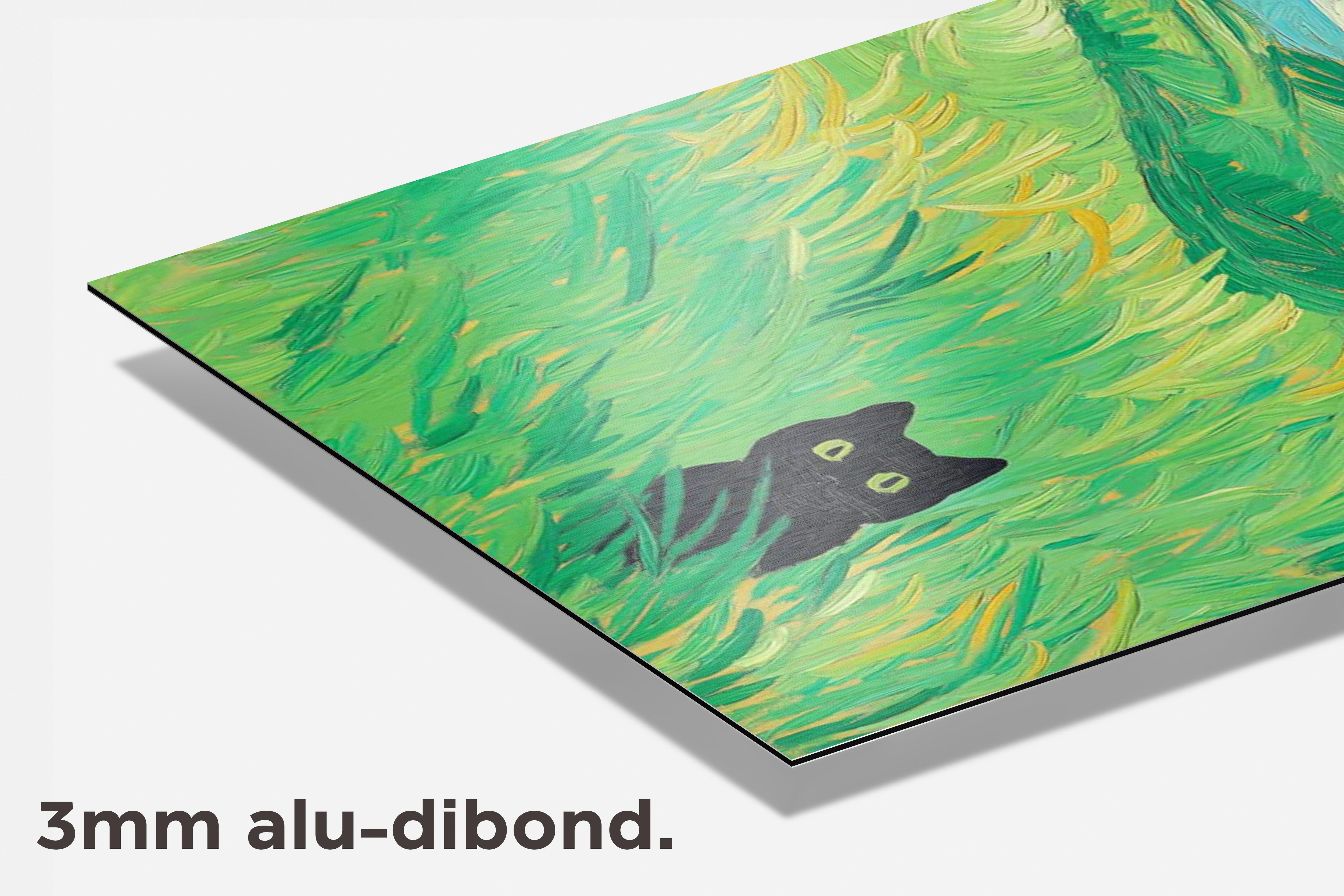 Kat Natuur dibond detail