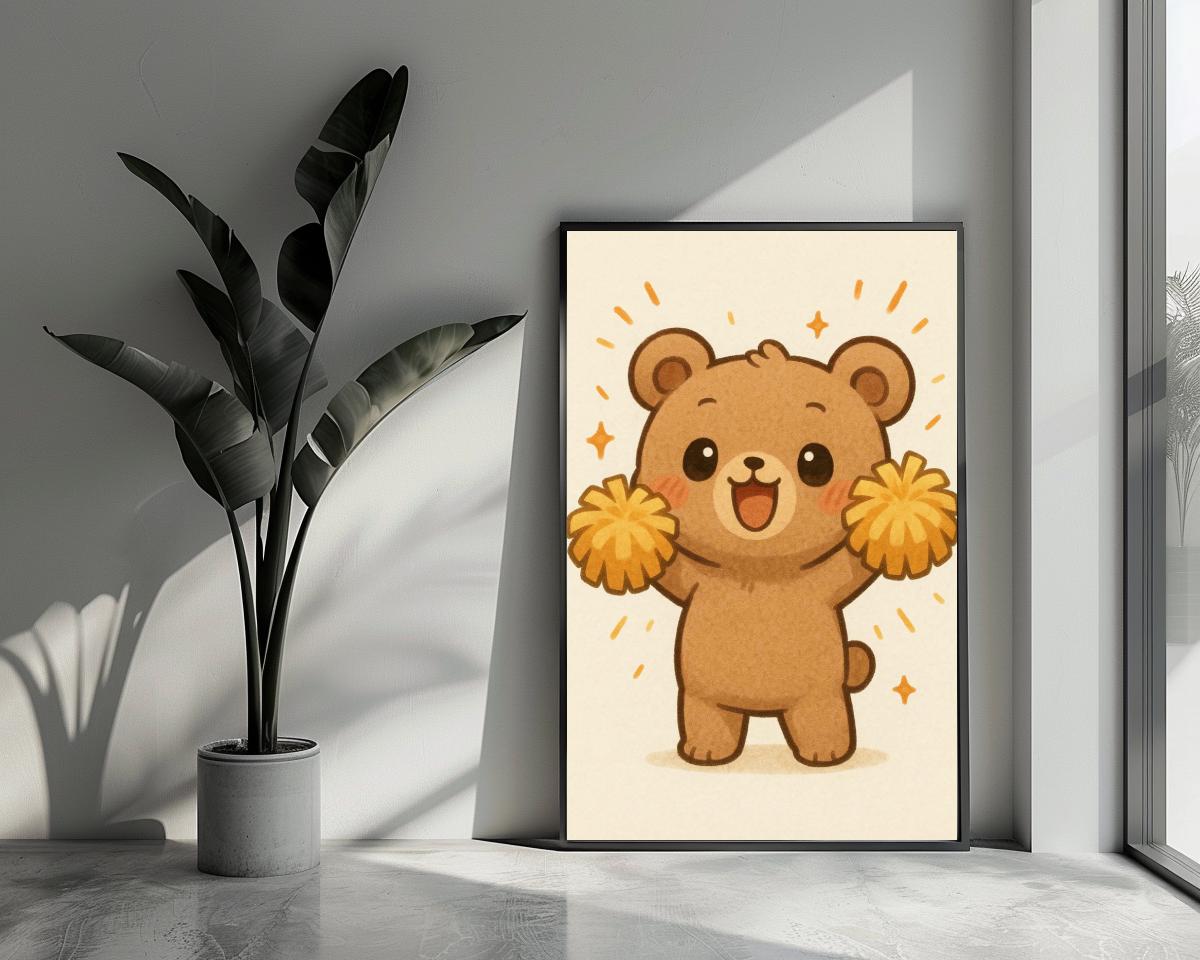 Baby Bear Cheer poster van 25 Artstreet