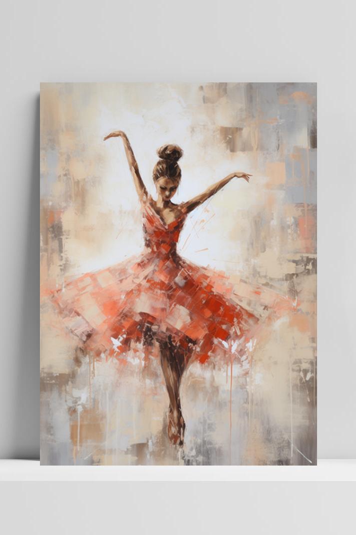 Ballerina op 3mm aluminium dibond