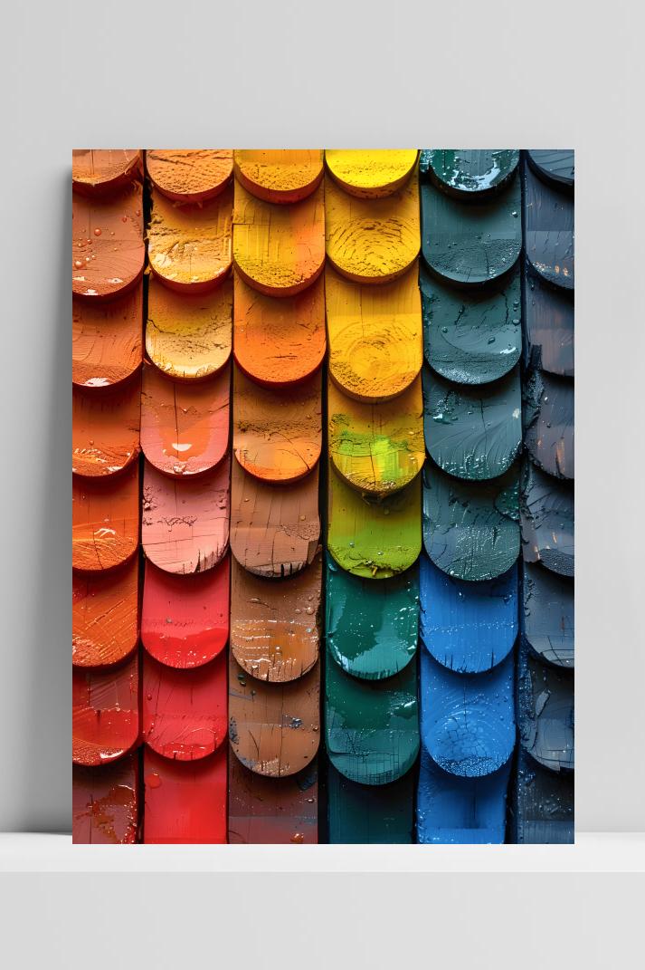 Dak Kleurenpalet op 3mm aluminium dibond