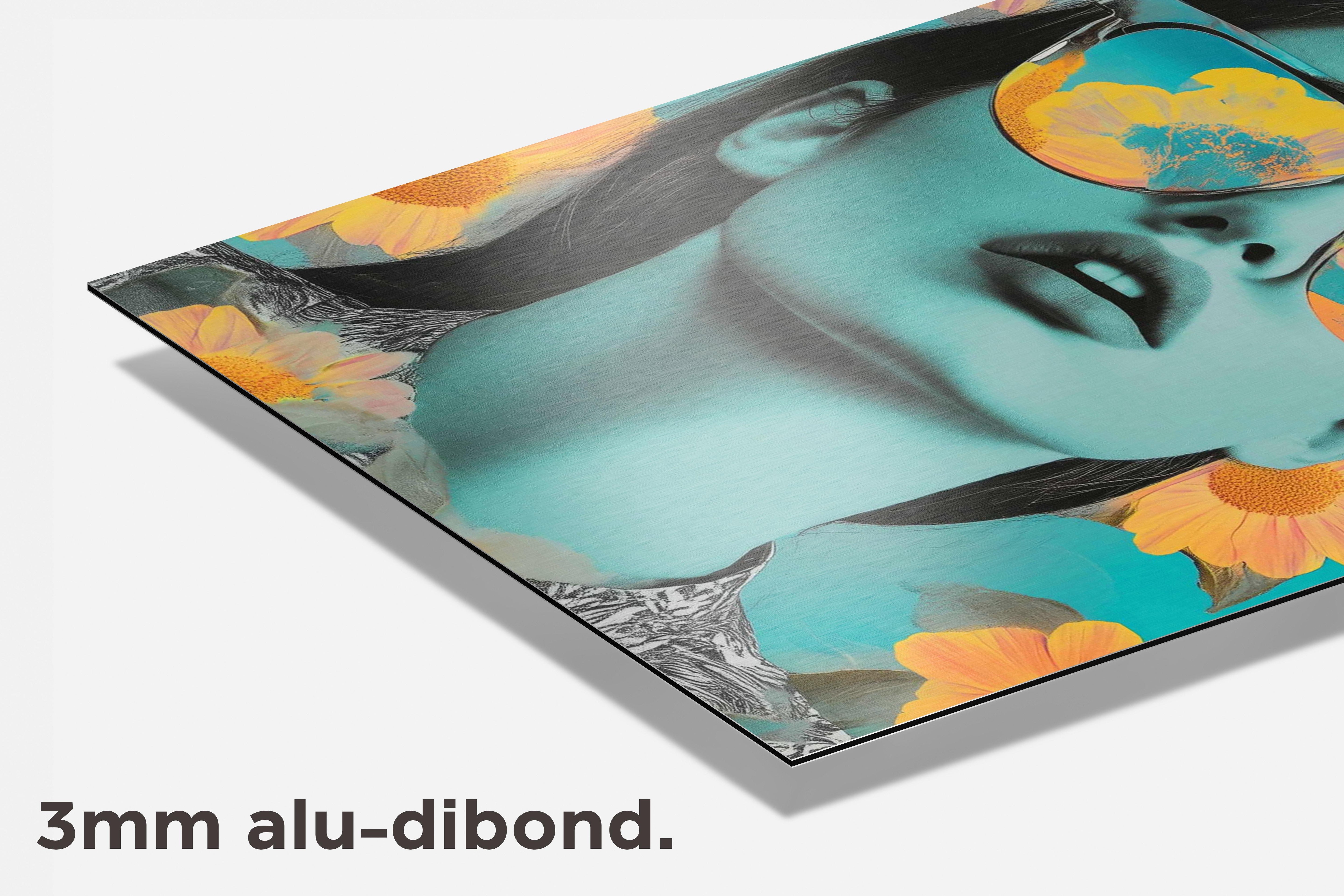 Bloemen Vrouw dibond detail
