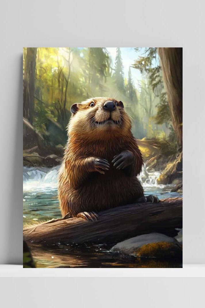 Bever op 3mm aluminium dibond