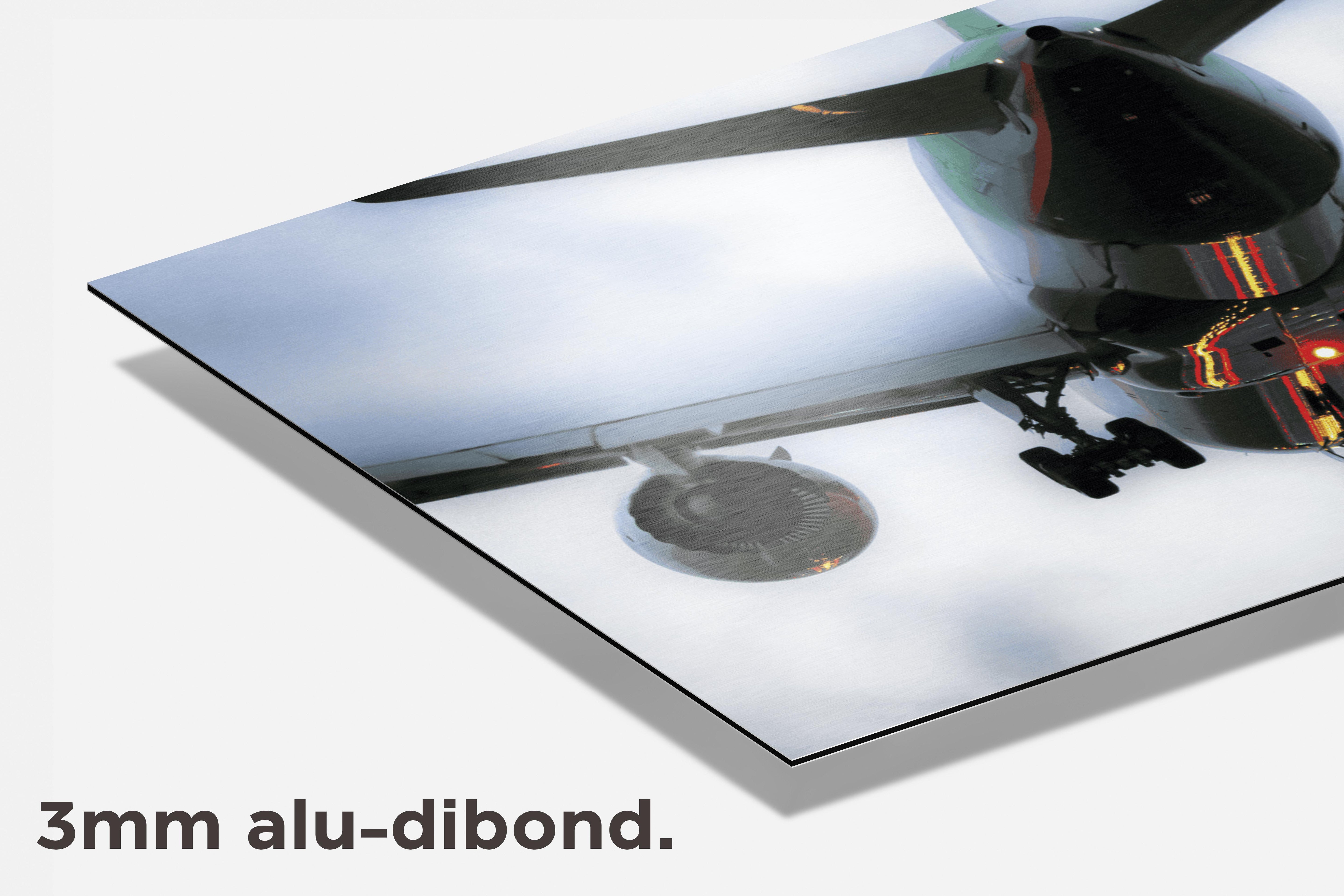 Onderkant Vliegtuig dibond detail