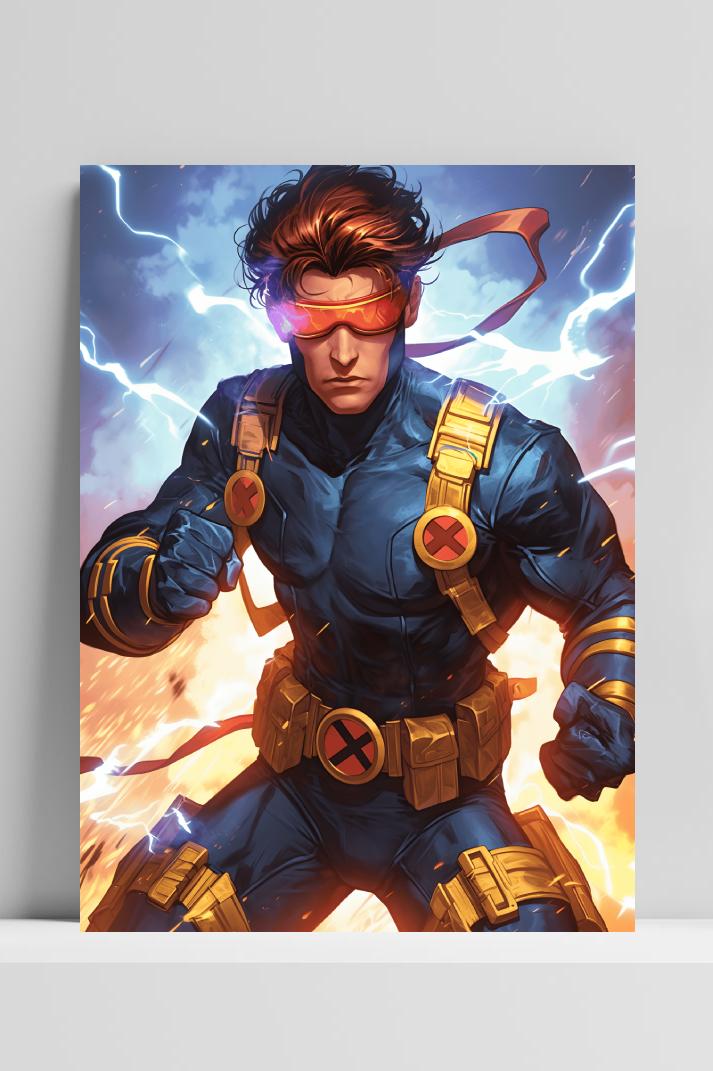 X-Men Cyclops op 3mm aluminium dibond