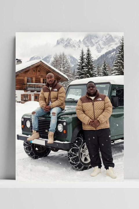 Tupac Biggie Smalls Snow Winter poster