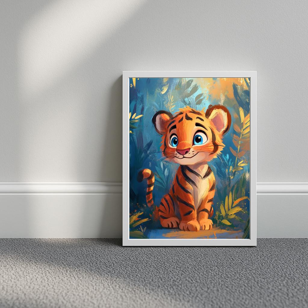 Tiger Aquarel poster sfeerbeeld 3